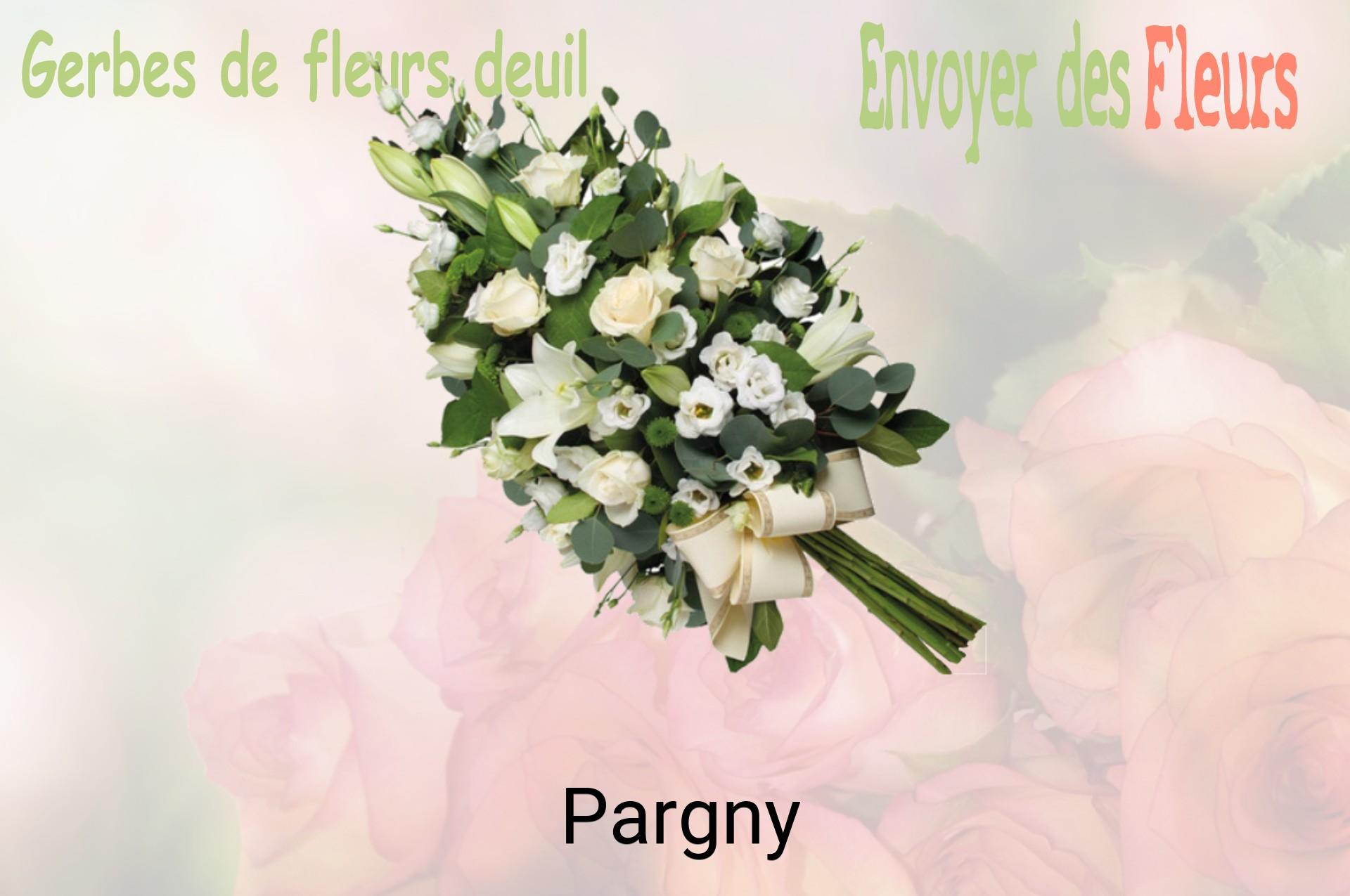 Gerbe de fleurs de deuil livrée à Pargny